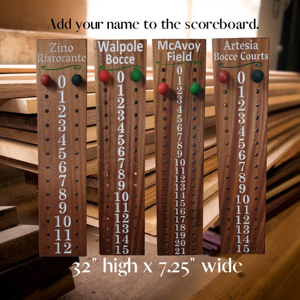 Personalized Bocce and Cornhole Scoreboards | Make Your Game Stand Out!