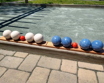 Mahogany Wood | Bocce ball holders | Bocce Ball Racks