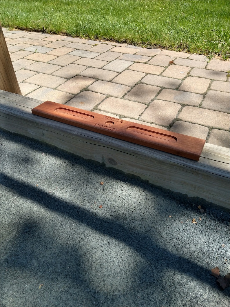 Mahogany Wood Bocce Ball Holders Bocce Ball Racks Etsy