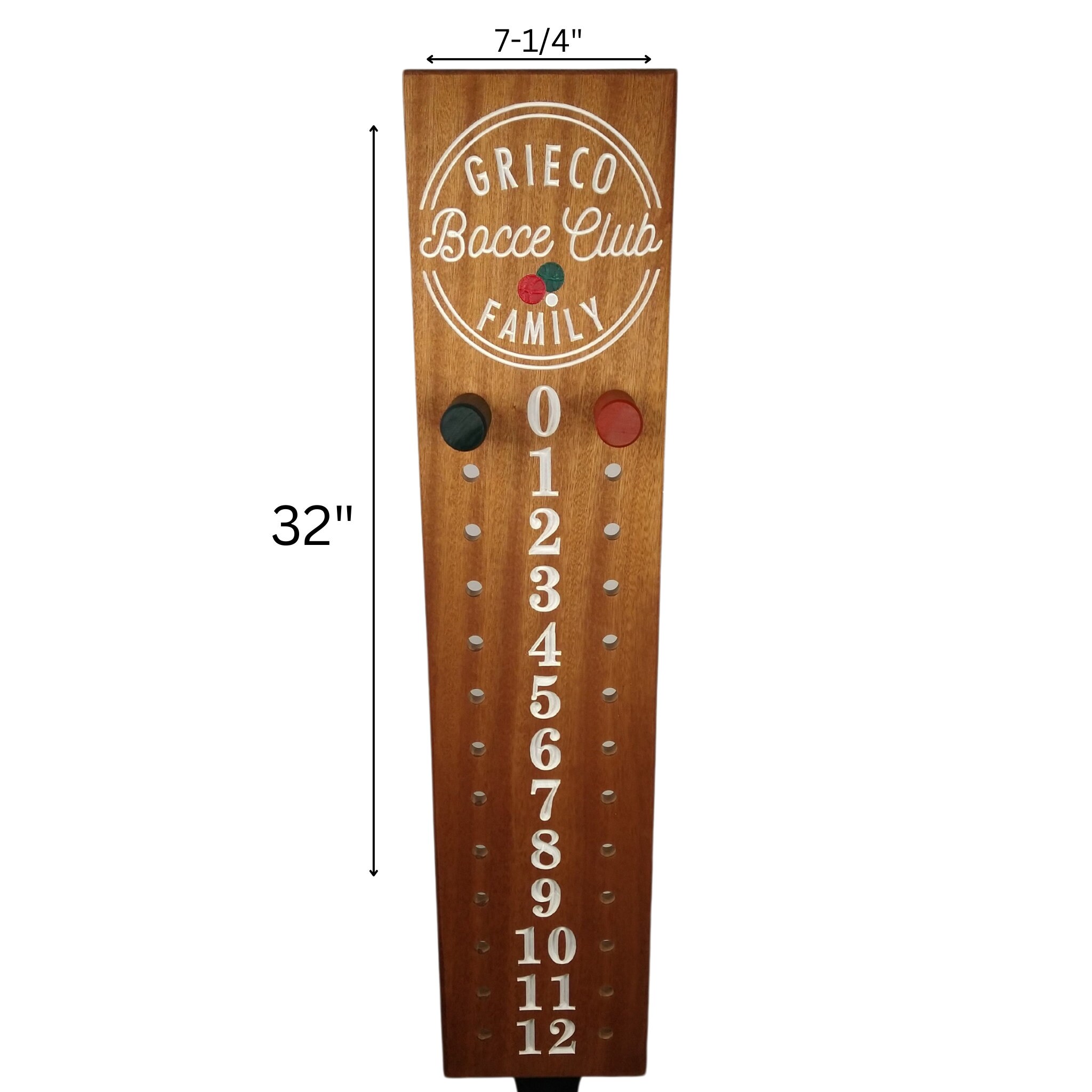 Bocce Scoreboard Personalized Perfect Gift Family Name Etsy