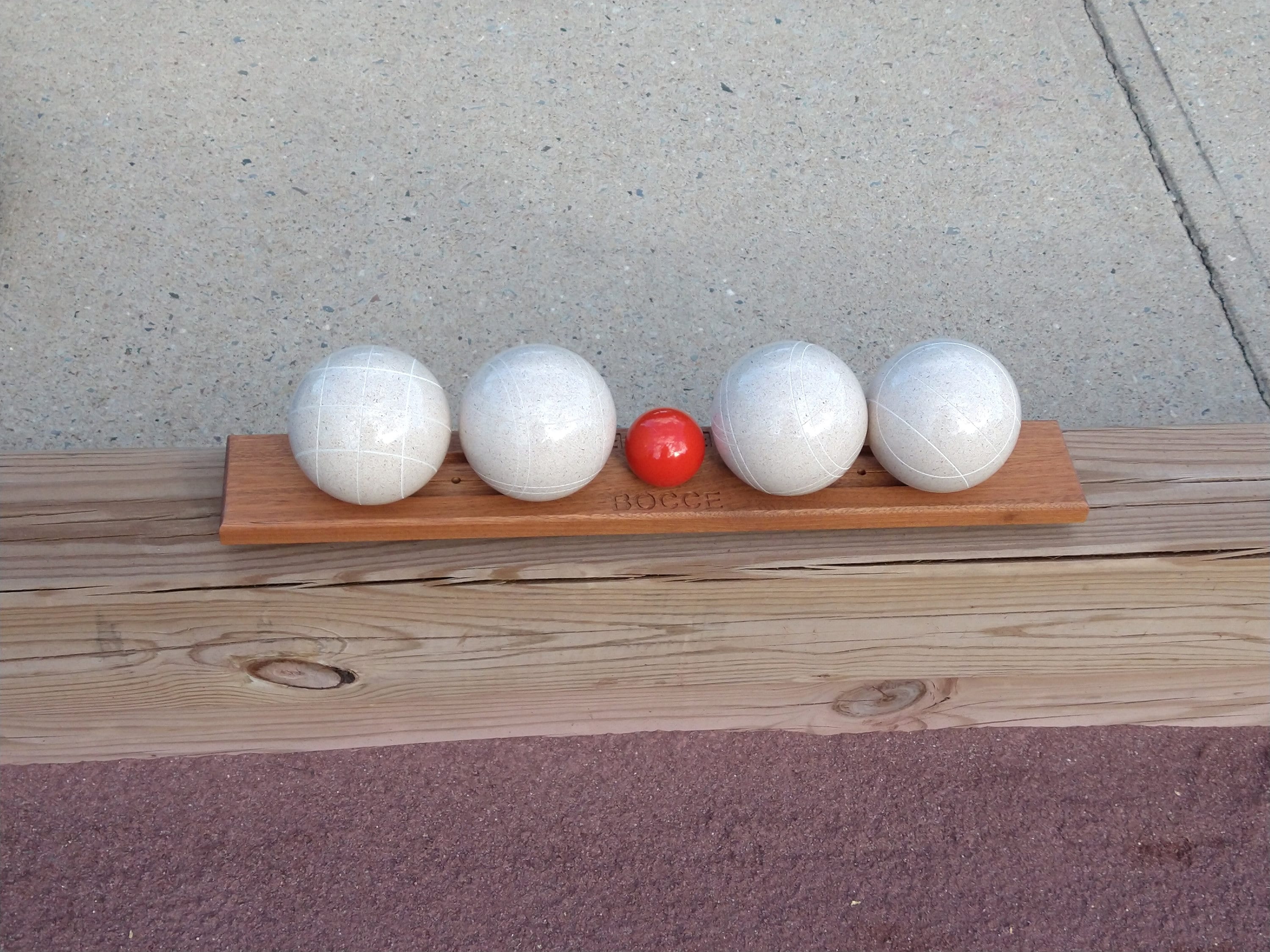Mahogany Wood Bocce Ball Holders Bocce Ball Racks - Etsy