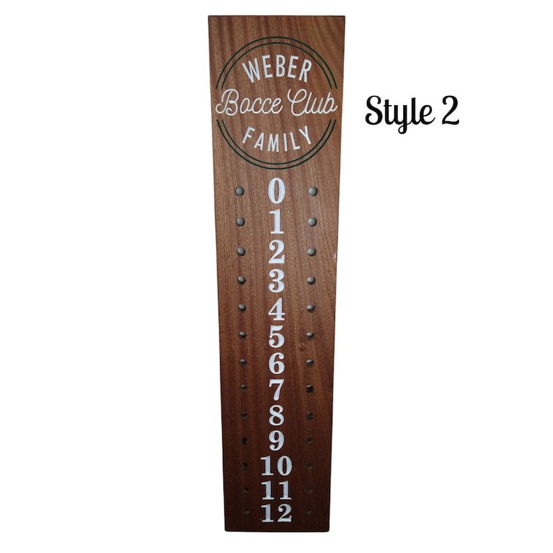 Bocce Scoreboard Personalized Perfect Gift Family Name Etsy