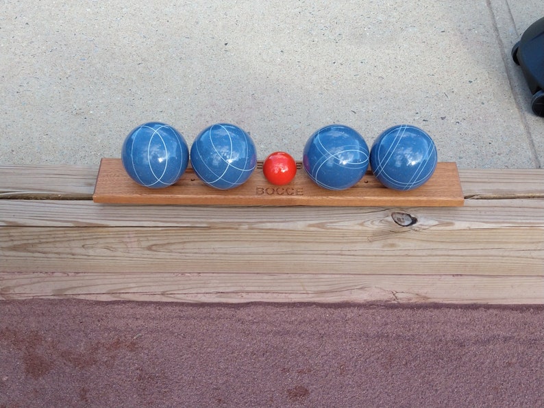 Mahogany Wood Bocce Ball Holders Bocce Ball Racks Etsy