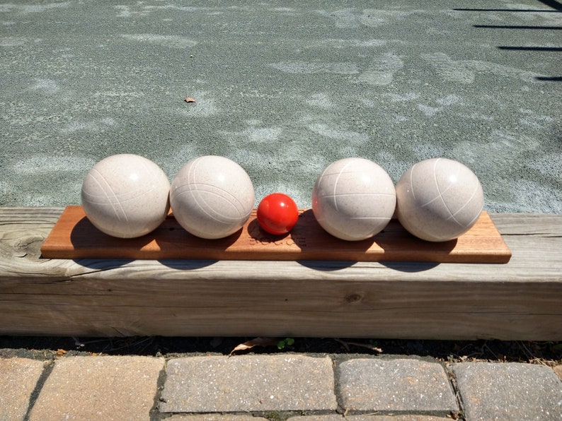 Mahogany Wood Bocce Ball Holders Bocce Ball Racks Etsy