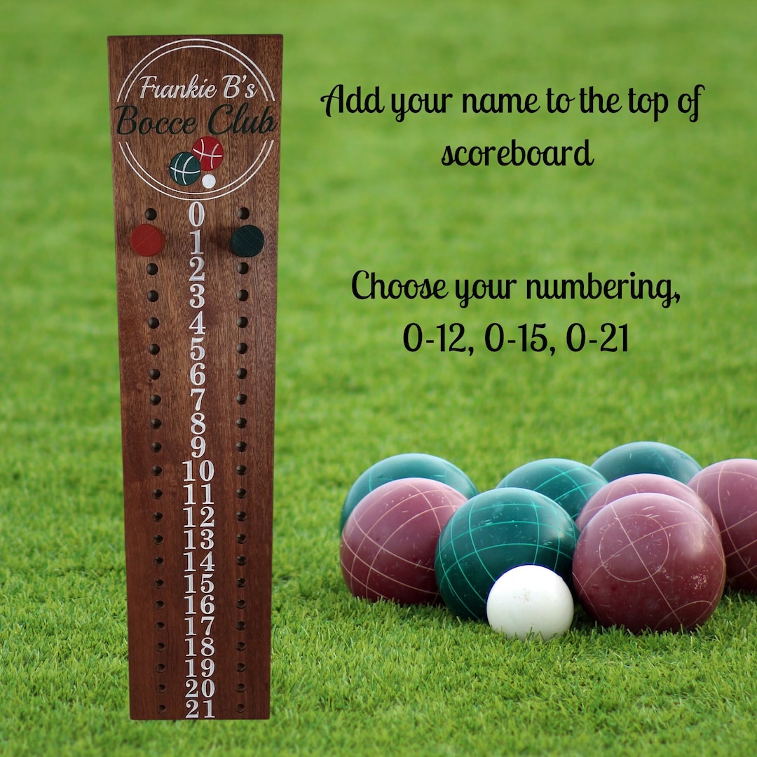 Bocce Scoreboard Personalized Perfect Gift Family Name Etsy