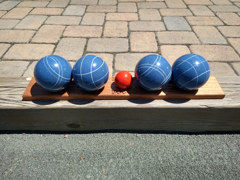 Mahogany Wood Bocce Ball Holders Bocce Ball Racks Etsy