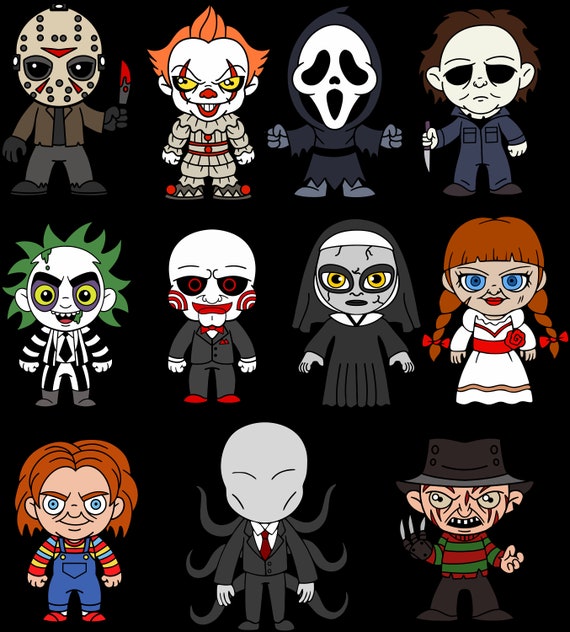 Horror movie svg File characters Halloween svg cut files | Etsy