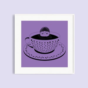 Print - Woman in a Cup - Wall Art - Digital Print - Square Size
