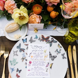 Watercolor Wedding Menu