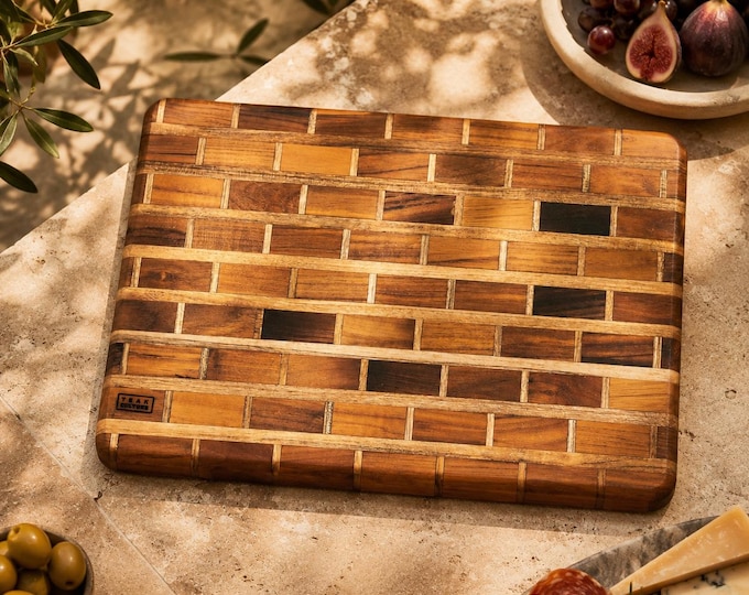 Artisanal Teak Charcuterie & Cutting Board – A Functional Work of Art for Cutting, Serving and Entertaining