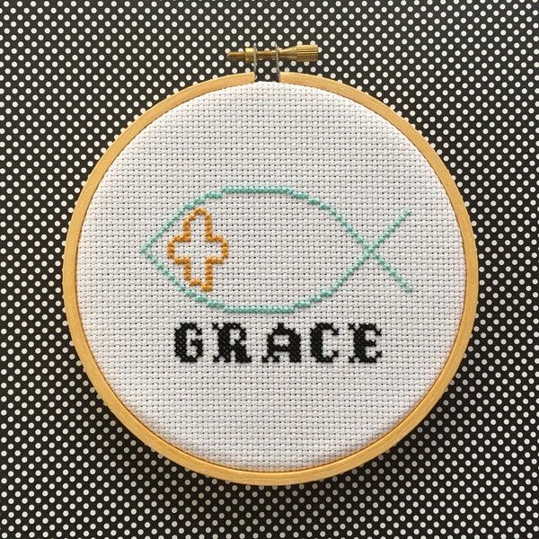 Grace Cross Stitch Pattern | Instant Digital Download PDF