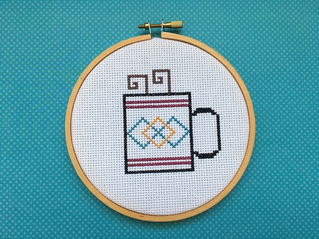 Coffee Tea Mug Cross Stitch Pattern Instant Digital Download PDF Etsy