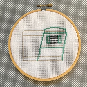 Mobile Home Trailer House Cross Stitch Pattern, Instant Digital Download PDF