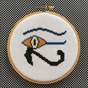 Eye of Horus Egyptian Cross Stitch Pattern, Instant Digital Download PDF