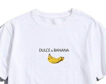 Dulce & Banana Designer Inspired Brand Parody Logo Graphic Tee | ACHE Mode