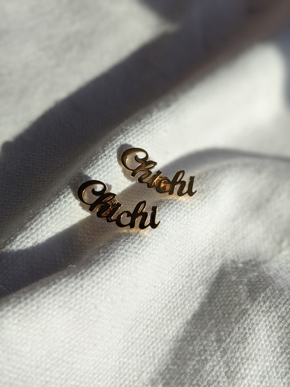 Custom nameplate deals earrings