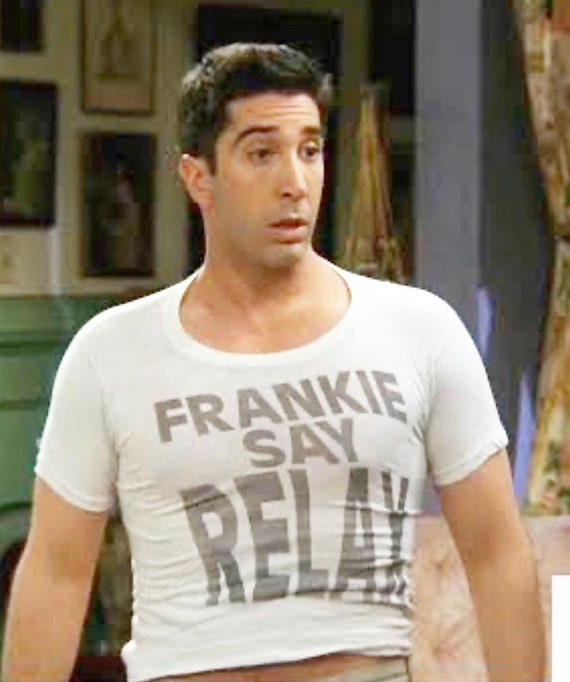 Maglietta Donna Friends 'Frankie Say Relax' TV Show, Grigia, Taglia XL, Stampa Digitale, Regalo Fan Serie TV