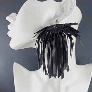 Lightweight Jewelry Extra Long Large Dangle/&Drop Red Tassel Real Leather Earring Valentines Heart Gift Darling Genuine Accessories