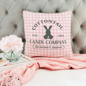 Easter Pillow, Spring decor, Easter plaid, Plaid Pillow, Spring pillow, Farmhouse Pillow, Rabbit Ears, Easter decor