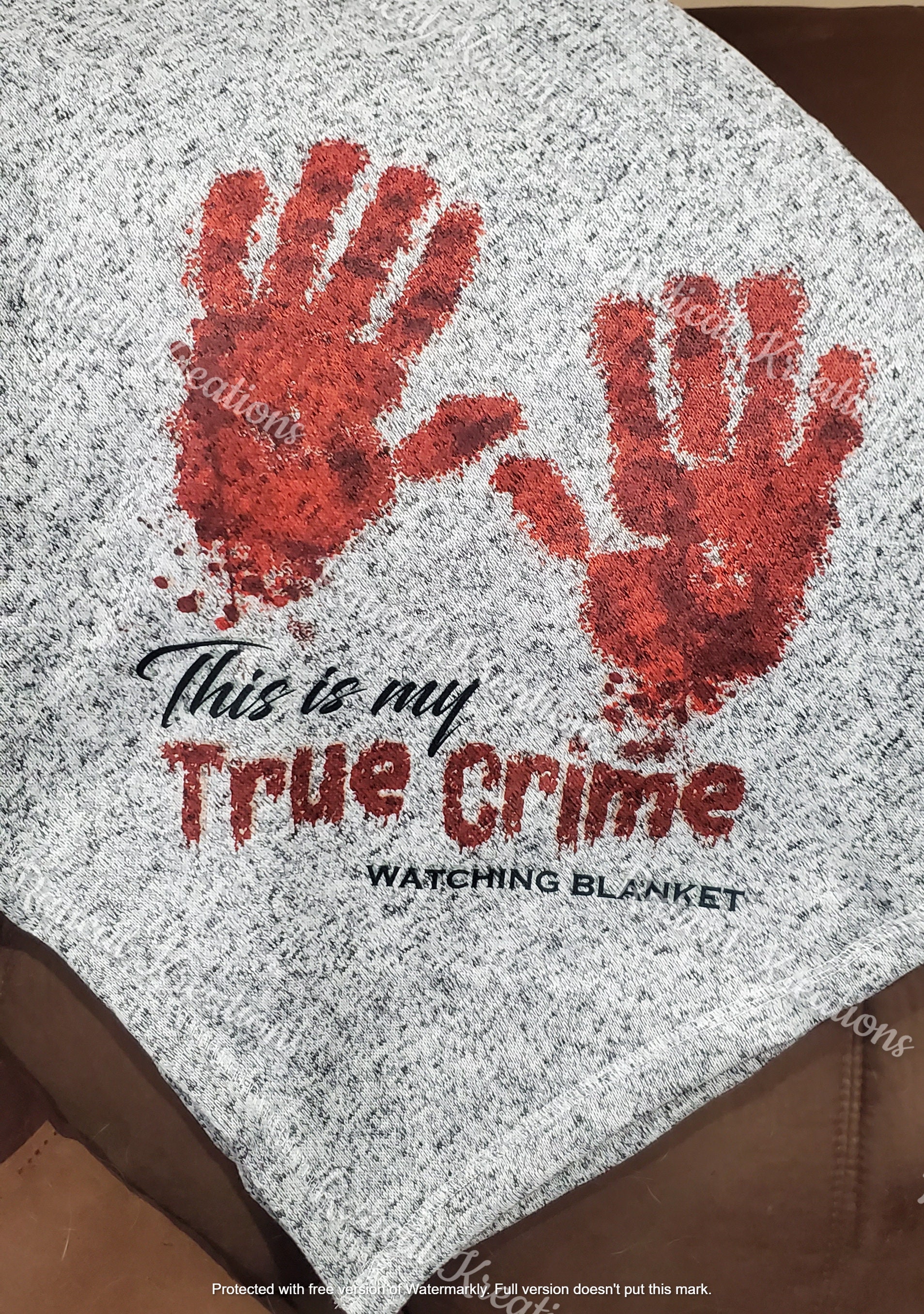 True Crime Blanket Etsy
