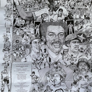Fergie Jenkins baseball anime poster signed