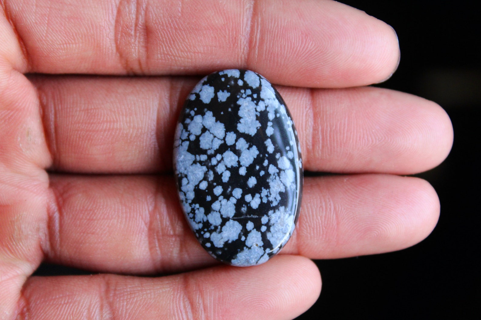 Natural Snow Flake Jasper Cabochon Smooth Polished Oval Shape Etsy