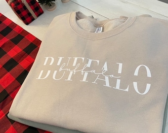 Buffalo Minimalist Sweatshirt | Buffalo Bills Sweatshirt | Bills Mafia | Buffalove | Buffalo Bills Football Crewneck Sweatshirt