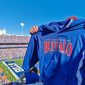 Vintage Style Buffalo Football Wind Breaker | Wind Shirt | Buffalo Football | Bills Mafia