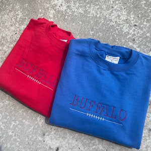 Buffalo Football Crewneck | Football Stitch Bills Crewneck | Bills Mafia | Plus Size
