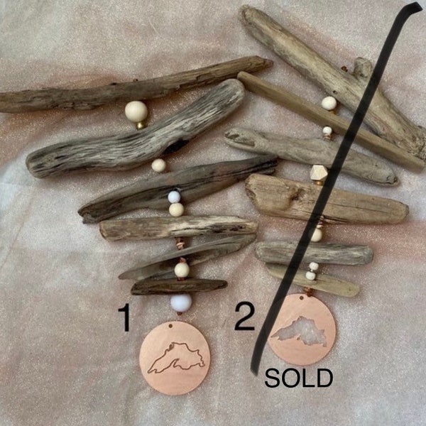 Lake Superior Driftwood Sun Catcher/Driftwood Wall Art/Driftwood Mobile