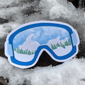 UP Michigan Ski Goggles Sticker