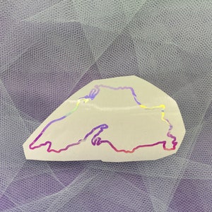 Lake Superior Holographic Vinyl Outline Sticker