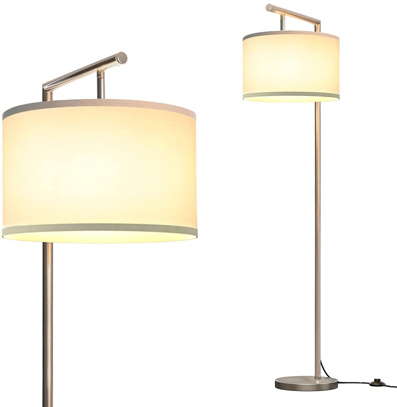 Mid Century Floor Lamp gold Silver Black Tall Overhang for Etsy