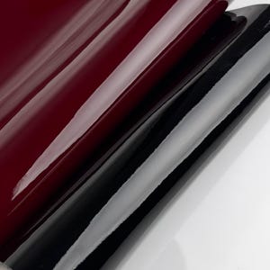 Genuine Patent Cowhide Leather Sheets Black Burgundy Leather Pieces for Bags Crafts Accessories