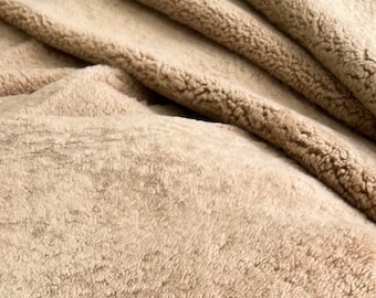 SALE Genuine Australian Sheepskin Sand Shearling Natural Organic Colour Fabric Upholstery Chair Pad Baby Pram Liner Sofa Cover Throw Rug