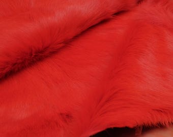 Bright Orange Hair On Calf Hide – Genuine Calfskin Leather for Bags, Crafts & Costume