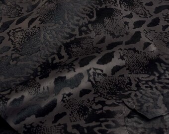 Black Embossed Lambskin Leather Hide – Animal Print Leather for Costume, Fashion, Props & Leathercraft