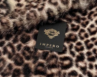 Leopard Print Hair On Goat Hide Leather for Crafts Costume Design Bag Making Fashion Accessories