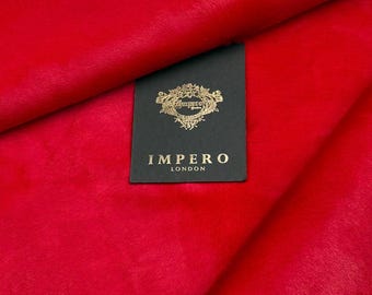 Vibrant Red Calfskin Hide – Lightweight Hair on Leather for Fashion, Upholstery & Design