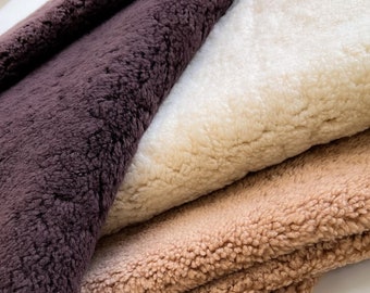 Genuine Australian Sheepskin by the metre Shearling Sheepskin By the Yard For Upholstery Sheepskin For Furniture Sheepskin Panel Bench Throw