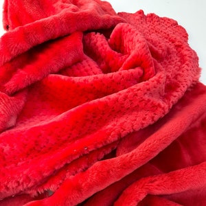 3 Genuine Red Sheepskin Leather Velvet Soft - Ideal for Crafts, Upholstery, Clothing, DIY Projects for Home Decor Fabric