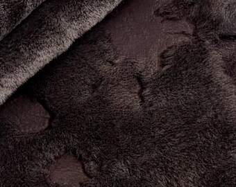 Genuine Merino Sheepskin Hide Dark Grey Brown Shearling Leather Remnant Costume Craft Upholstery