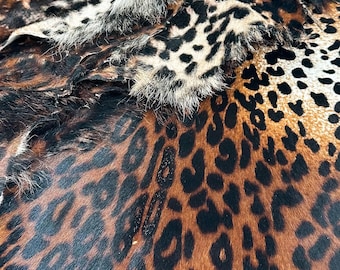 Genuine Leopard Print Goat Hide - Exotic Lightweight, Perfect for Accessory Designers & Craft Projects, Costumes, Throw, Mat, Wallet