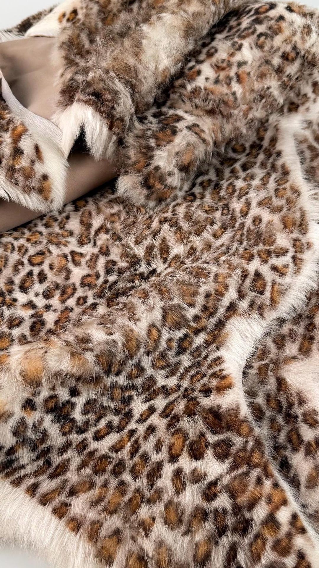 Leopard Print Sheepskin Hide - Small, Soft & Unique Fur Rug, Upholstery ...