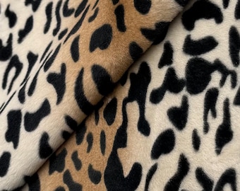 Leopard Print Sheepskin Hide – Genuine Lightweight Hair On Leather Animal Print Craft Hide