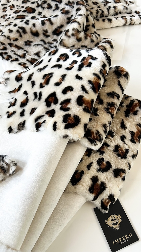 Genuine Leopard Print Sheepskin for Coat Upholstery Sheepskin Sofa Cover Rug Decorative Throw Seat Pad Cover Fabric Pram Liner Baby Products Etsy Canada