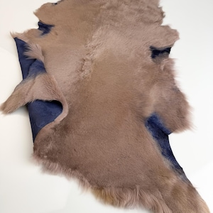 taupe hair on sheepskin
