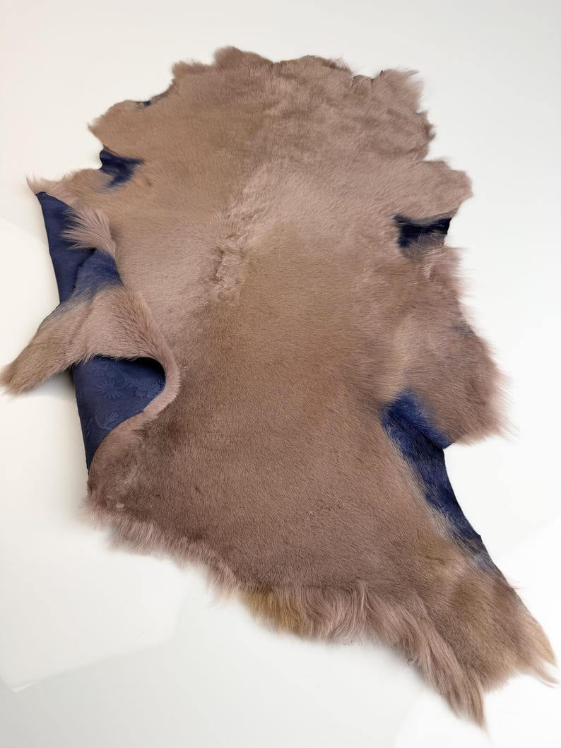 taupe hair on sheepskin