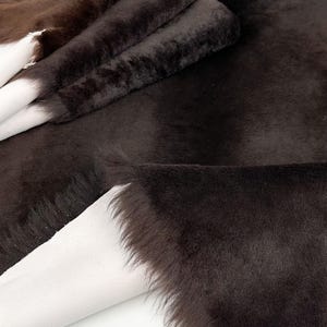 End of Batch Dark Brown Sheepskin | Good Quality, Soft Fur & Durable Leather | Insoles, Shoe Lining, Upholstery, Crafting, Home Decor