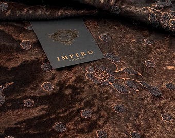 Regal Floral-Embossed Hair on Hide Cloque– Rich Chocolate & Burnished Copper for Authentic Period Baroque Costumes - Set Design